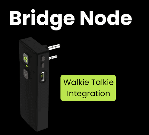 QuickComm Bridge Node dongle for walkie-talkie integration
